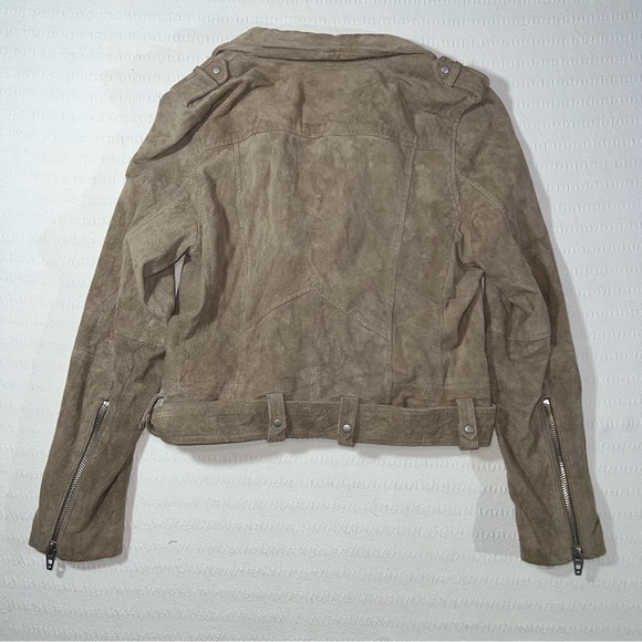 Blank NYC Suede Leather Moto Jacket Size Large Zip Biker - Picture 3 of 10